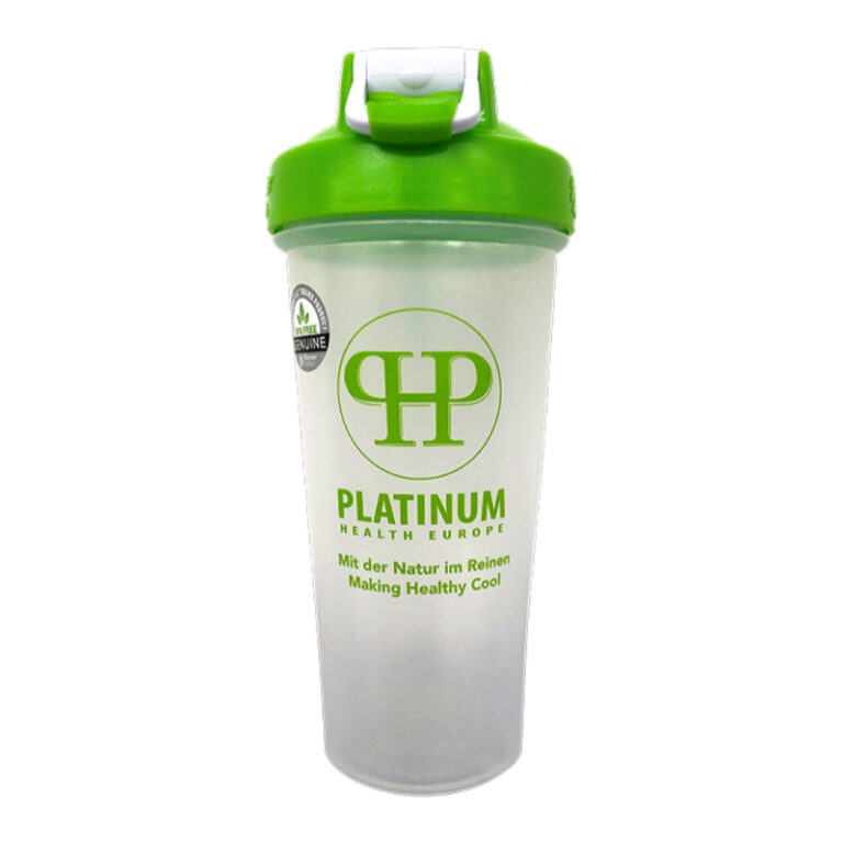 Schüttelbecher in grün und transparent, Blender Bottle