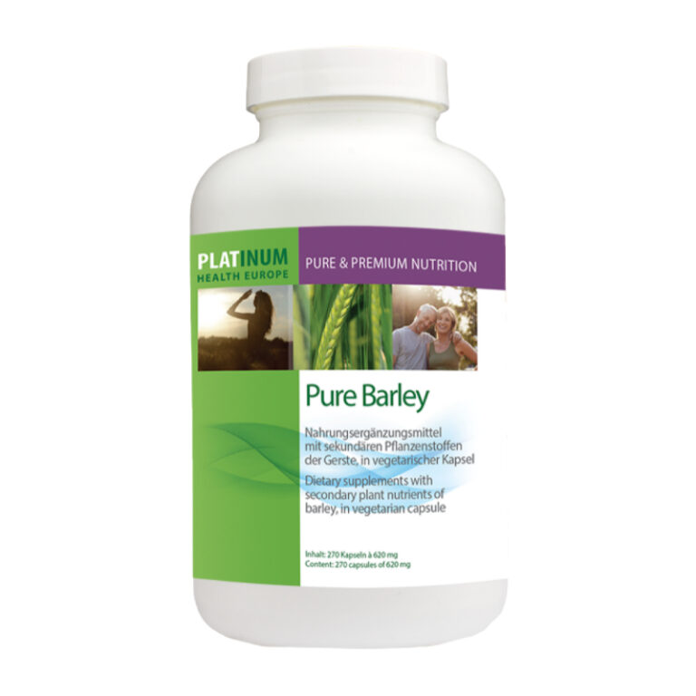 Reine Gerste in vegetarischen Kapseln für Supplemente