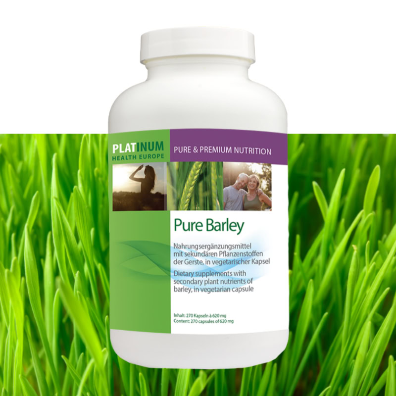 Complément alimentaire avec extrait d'orge en capsules