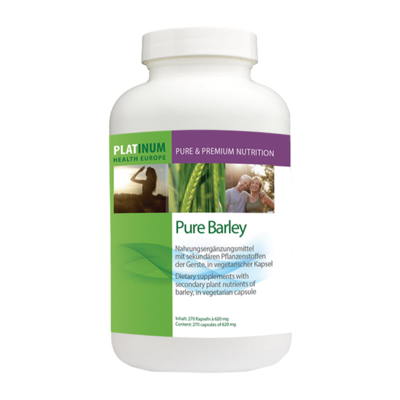 Reine Gerste in vegetarischen Kapseln für Supplemente