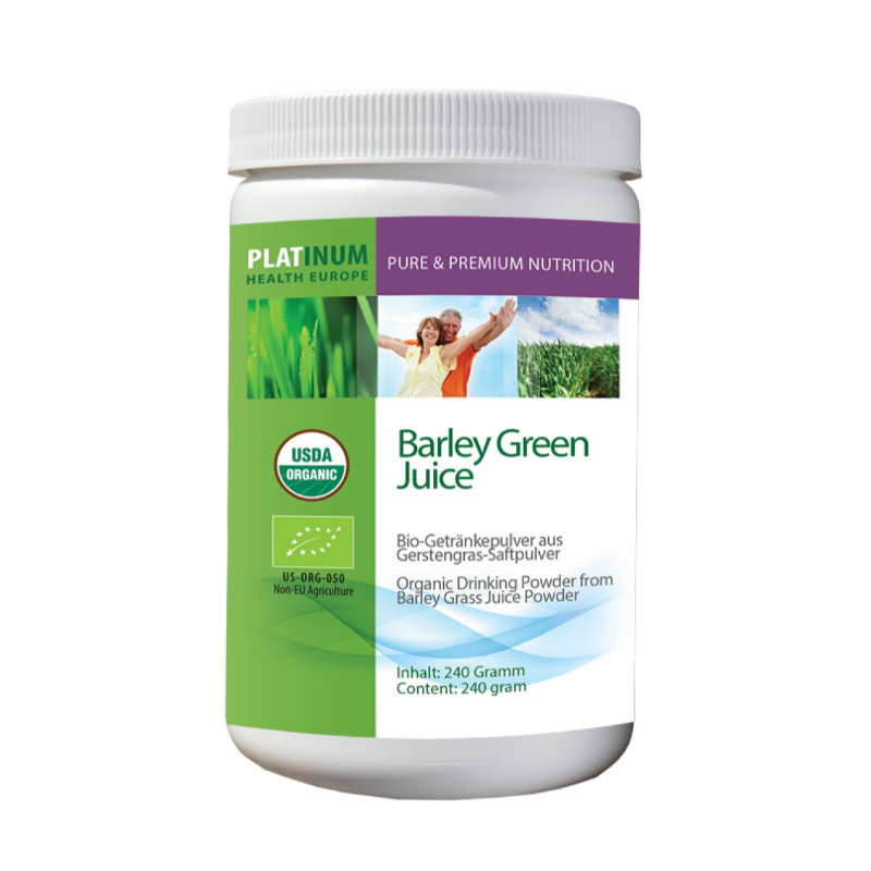 Bio-Getränkepulver aus Gerstengras-Saft