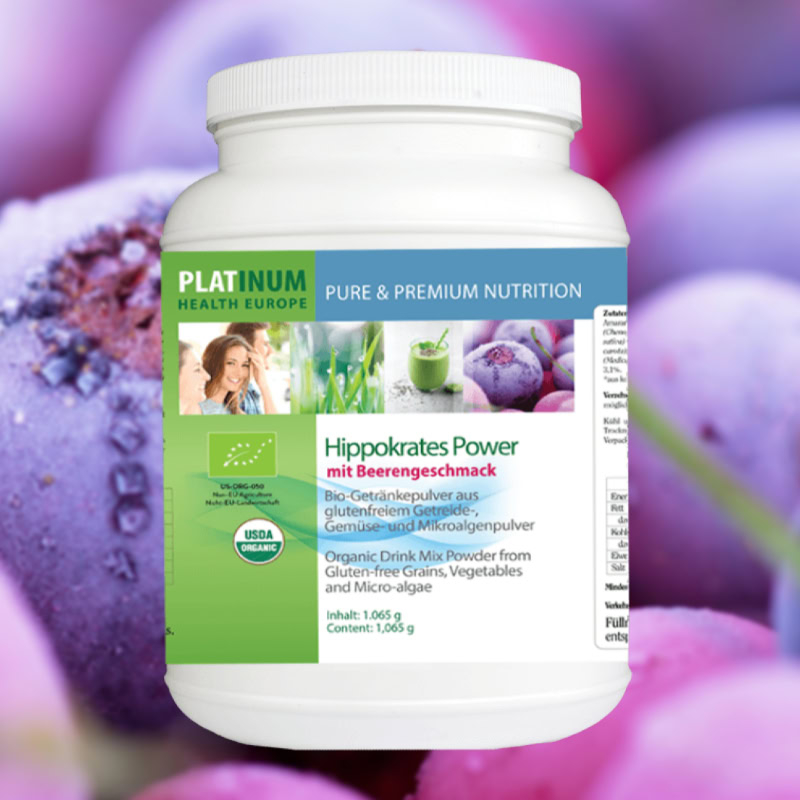 Bio-Getränkepulver mit Beerenaroma