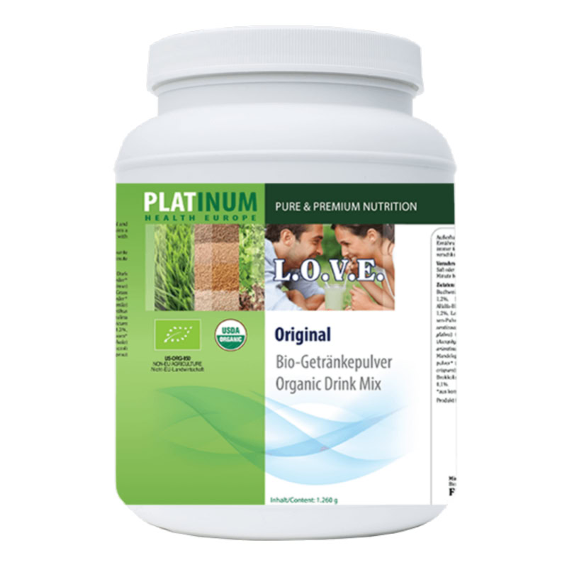 Bio-Getränkepulver L.O.V.E. von Platinum