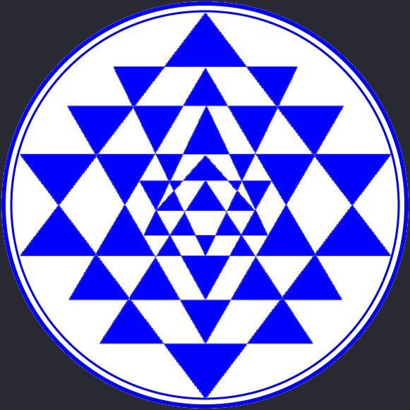 Blaues geometrisches Muster mit Dreiecken
