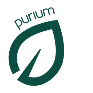 Logo von Purium mit Blattmotiv