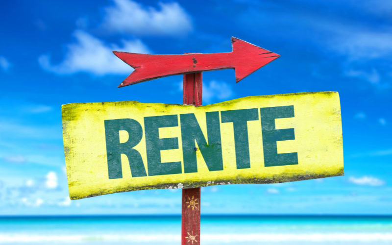 Wegweiser zur Rente am Strand